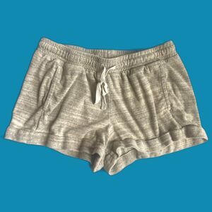 Ann Taylor Loft Comfy Cotton Blend Shorts Drawstring Size S Beige